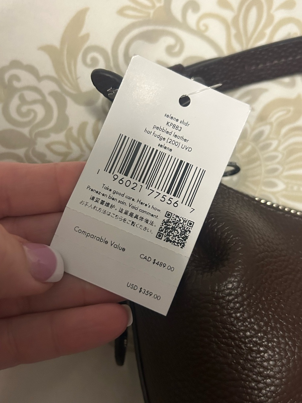 NWT Kate Spade KP883 Selene Pebbled Leather Shoulder Bag Crossbody In Hot Fudge - Picture 10 of 10